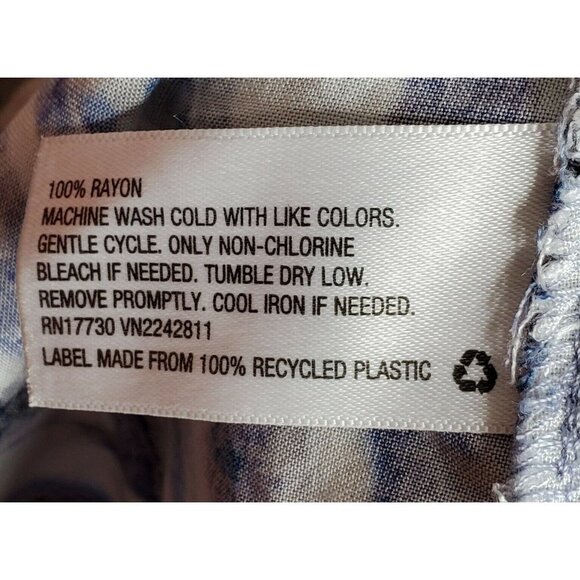 Ava & Viv Sleeveless Rayon Dress in Blue Tie Dye Size X - Picture 5 of 5